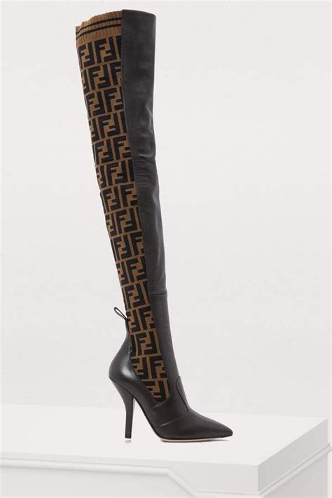 green fendi boots|Fendi high heel boots.